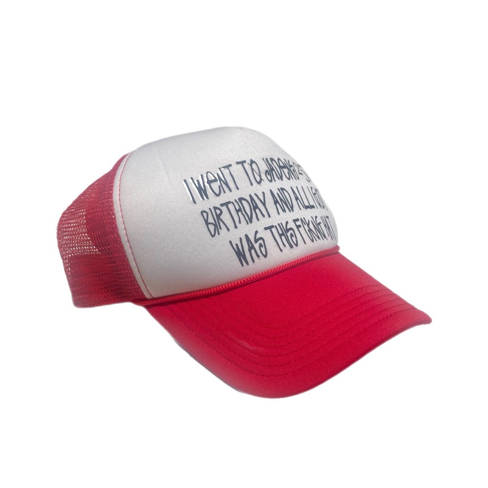 Vintage Y2K Trucker Hat Red and White